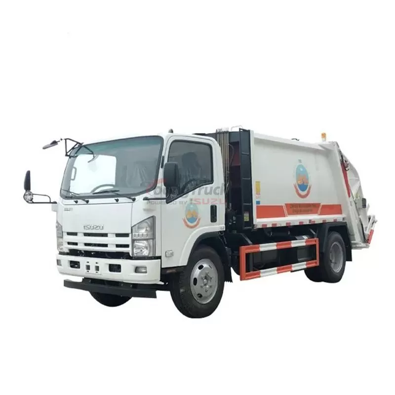 Isuzu 700p 6 8 10 Ton Capacity 8m3 10m3 12m3 Container Compression Garbage Collection Sanitation Compressed Garbage Refuse Compactor Truck