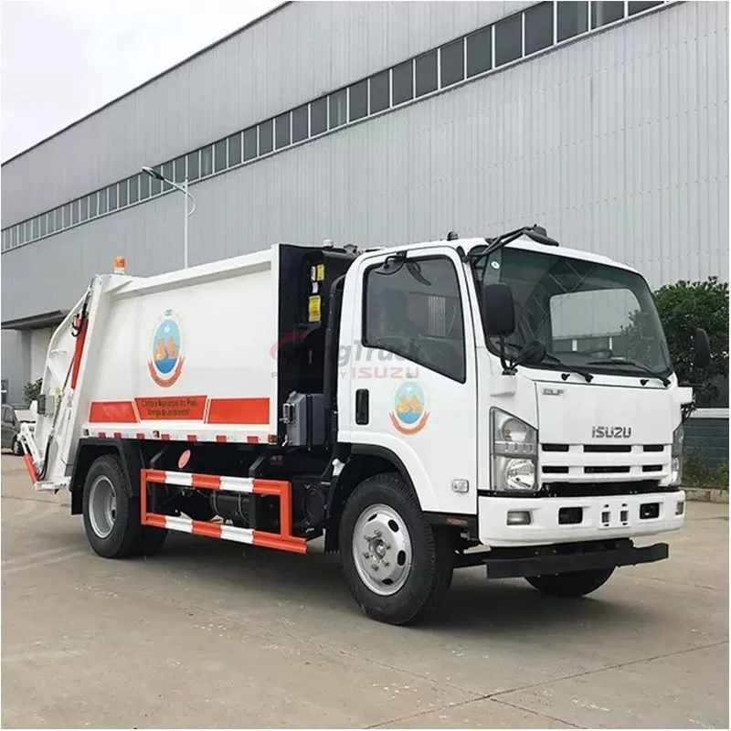 Isuzu 700p 6 8 10 Ton Capacity 8m3 10m3 12m3 Container Compression Garbage Collection Sanitation Compressed Garbage Refuse Compactor Truck