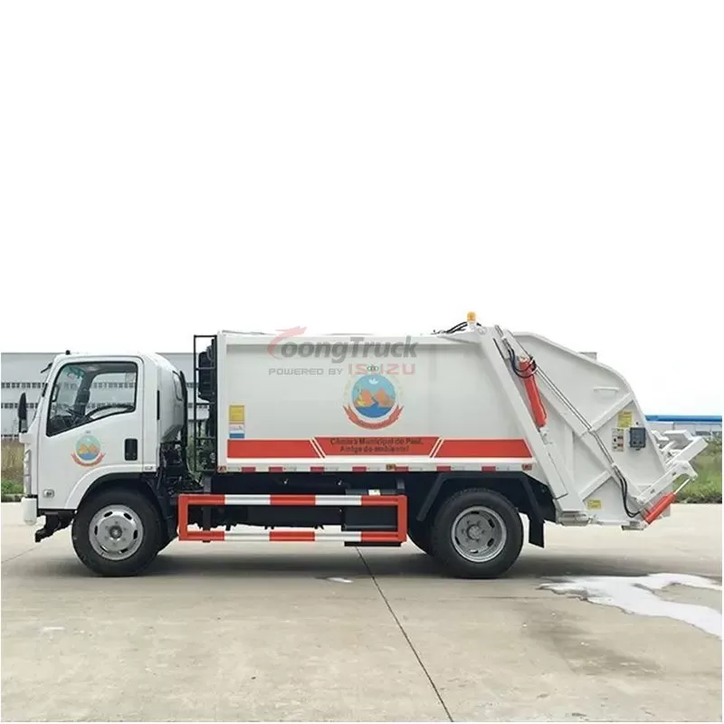 Isuzu 700p 6 8 10 Ton Capacity 8m3 10m3 12m3 Container Compression Garbage Collection Sanitation Compressed Garbage Refuse Compactor Truck