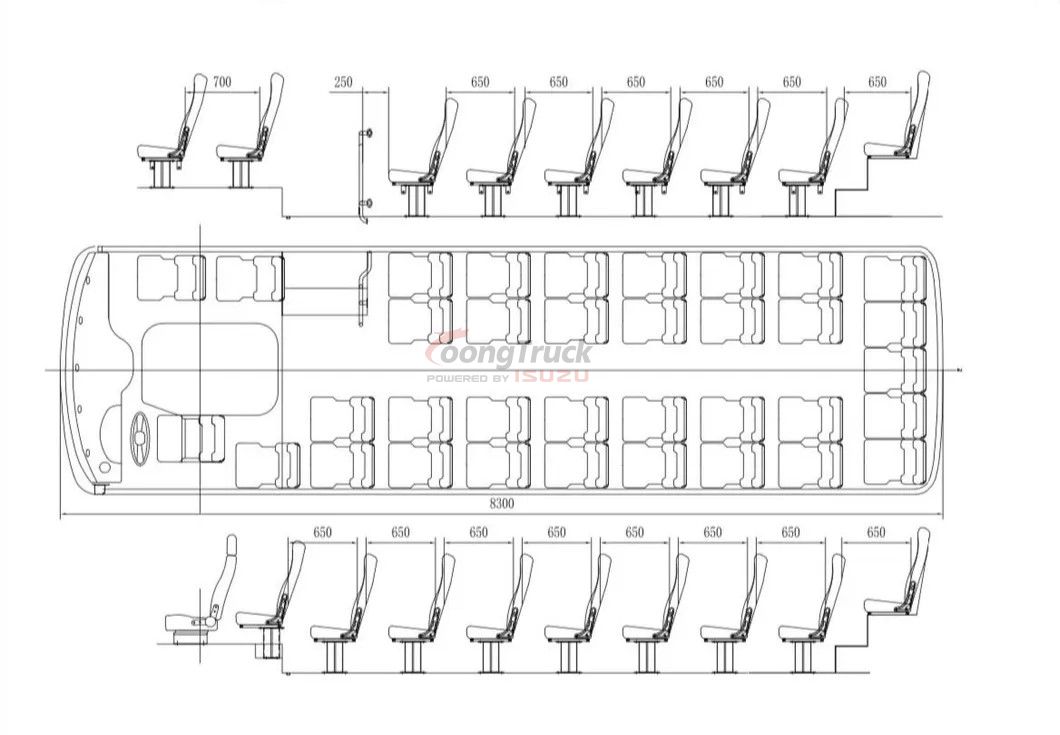 35 Seats EURO 4 Diesel One Door Light bus LHD